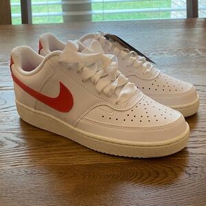 Nike Court White Salmon Move to Zero women’s shoes NEW 7.5 Ribbon laces